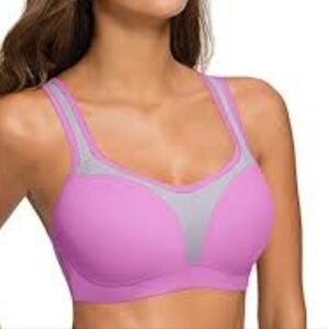 Wacoal Sport Contour Bra Pink Gray Size 38DD